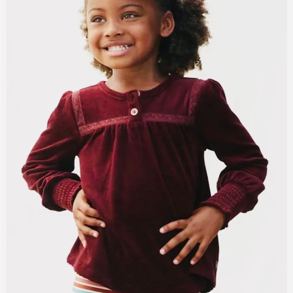 NWT girls Matilda Jane velour shirt size 6